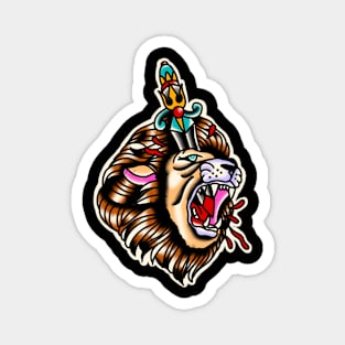 Lion Traditional tattoo Magnet