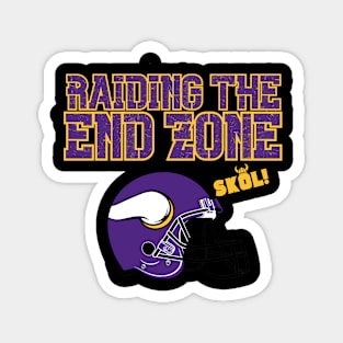 Raiding The End Zone! Vikings Magnet