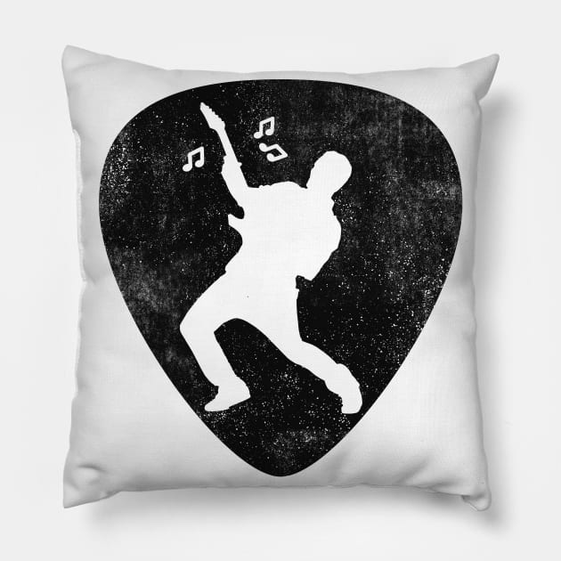 Guitars Plectrum Guitarist Musician Rock Music Pillow by Foxxy Merch