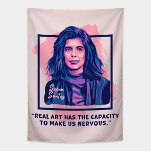 Susan Sontag Portrait and Quote Tapestry