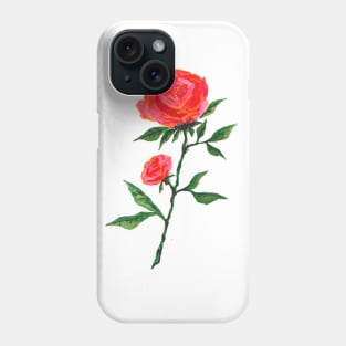 Red Rose Watercolor Phone Case