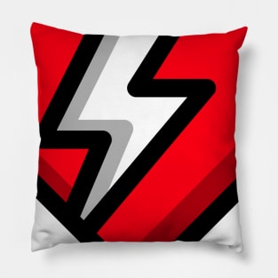 Love Struck Heart Black, Red And White Pillow