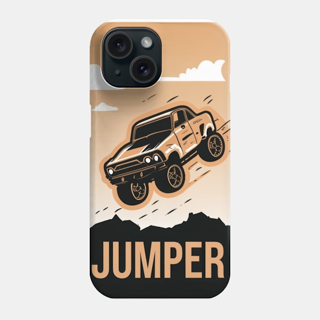 Jumper Racing Car Digital Art Phone Case by Abeer Ahmad