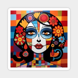 A very cubist Catrina Magnet