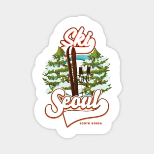 Seoul South Korea Ski logo Magnet