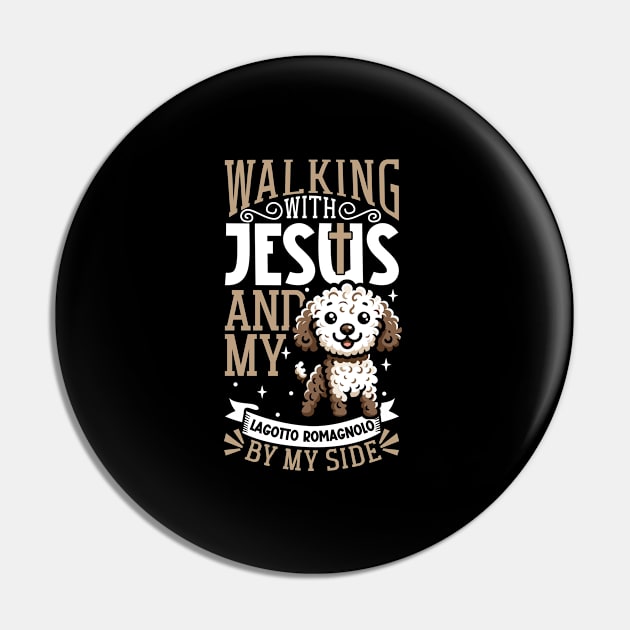 Jesus and dog - Lagotto Romagnolo Pin by Modern Medieval Design