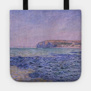 Shadows on the Sea. The Cliffs at Pourville by Claude Monet Tote