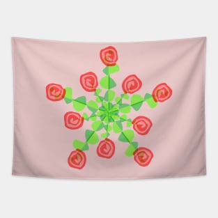 Abstract bunch of red flowers Tapestry