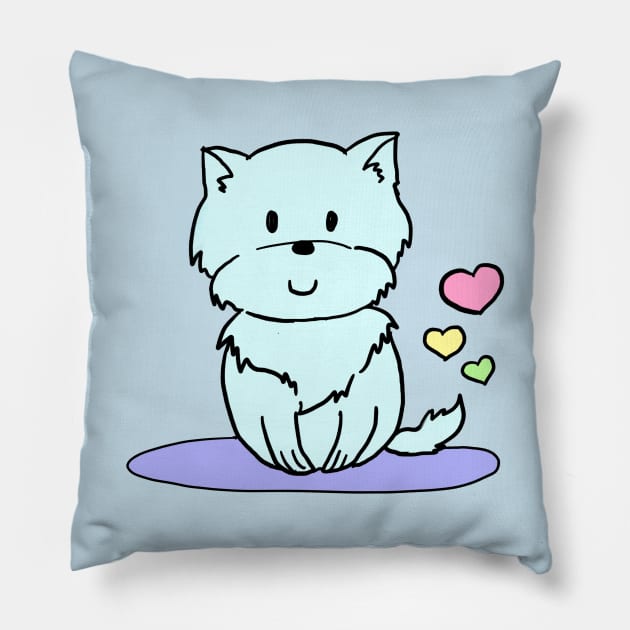 Icy The Dog Pillow by zanne designs