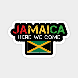 Jamaica Here We Come Matching Jamaican Family Vacation Trip Magnet