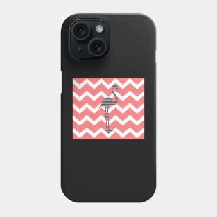 Flamingo - abstract geometric pattern - pink, black and white. Phone Case