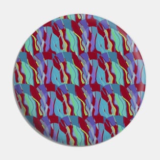 Contemporary Retro Abstract Burgundy Surface Pattern - Hall of Mirrors Pin