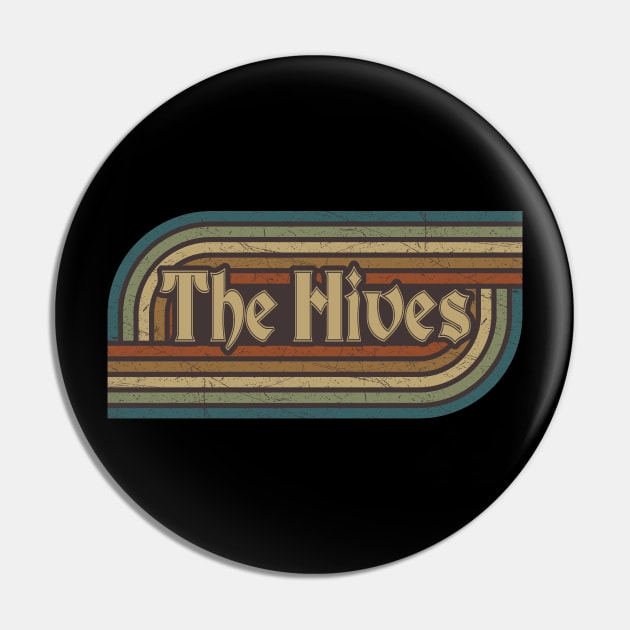 The Hives Vintage Stripes Pin by paintallday