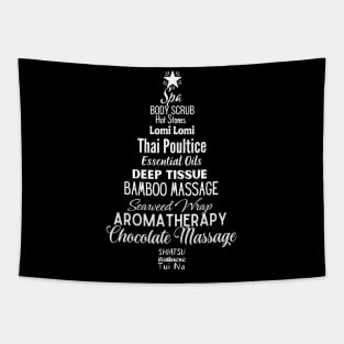 Massage Christmas Tree Tapestry