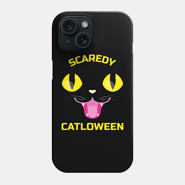 Scaredy Cat Halloween Phone Case by WPKs Design & Co