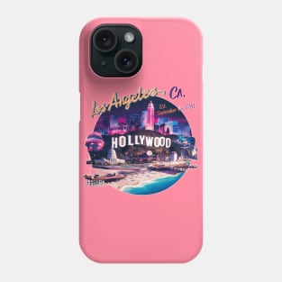 Los Angeles, California Souvenir Vintage Nostalgic Cityscape tee Phone Case