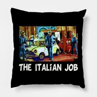 Mini Cooper Caper Iconic Scenes on Your Chest Pillow