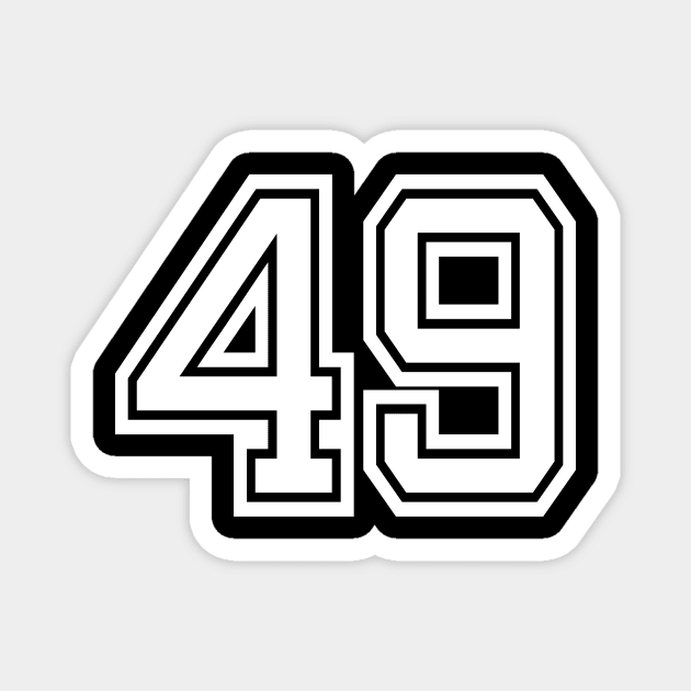 Number 49 for a sports team, group, or community T-Shirt Magnet by DariBangAngga