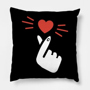 Finger Heart Kpop Songalag Hateu White Hand Pillow