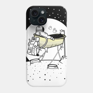 Astronaut in a bath Phone Case