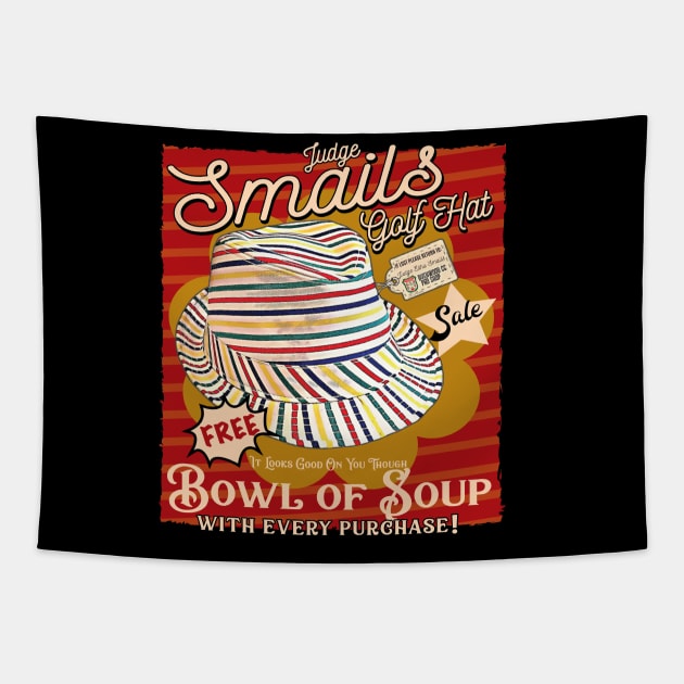 Judge Smails Golf Hat Tapestry by Alema Art