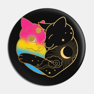 Pansexual Celestial Cat Heart Pin