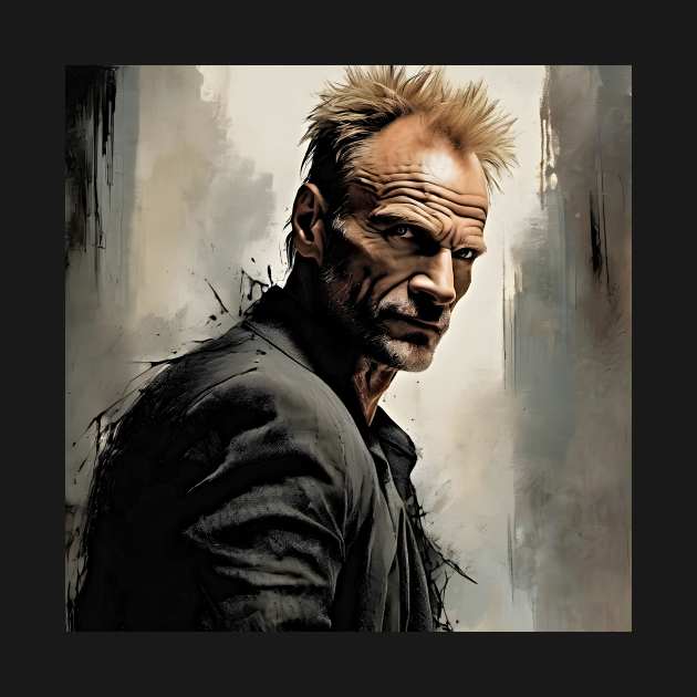 black sketch with Sting by bogfl