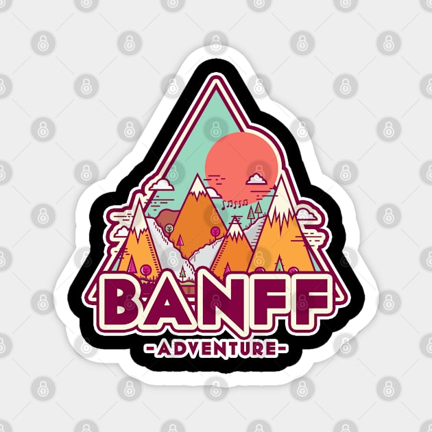 Banff mountain adventure Magnet by SerenityByAlex