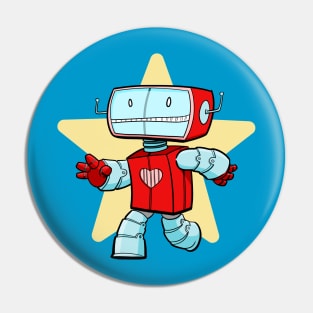 Hugbot the Robot with a Heart Full of Love. Pin