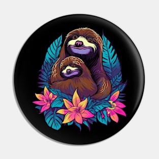 Sloth Fathers Day Pin