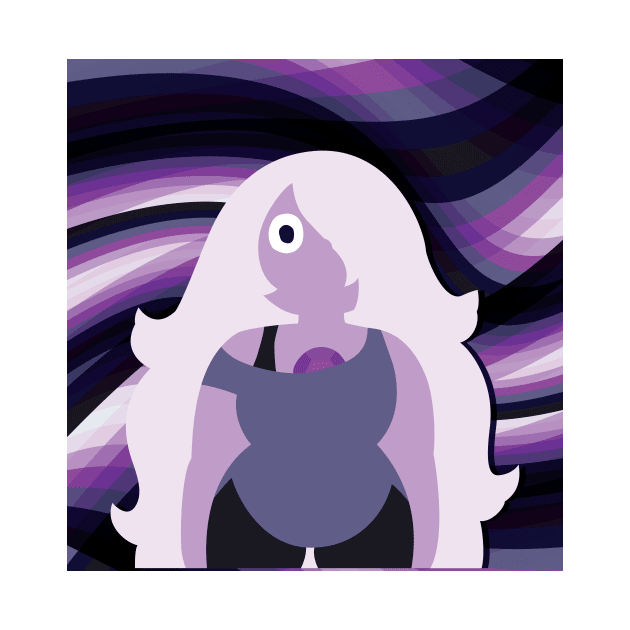 Amethyst staring with abstract background by smirkingdesigns