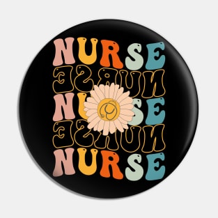 Retro Groovy Nurse Life For Women Nursing For Nurses Week Pin