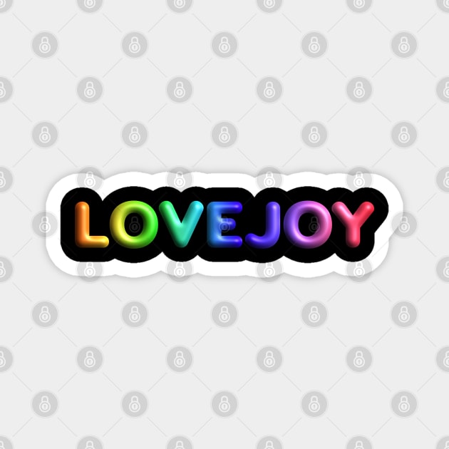 LOVEJOY - Rainbow Typography Magnet by Jurou