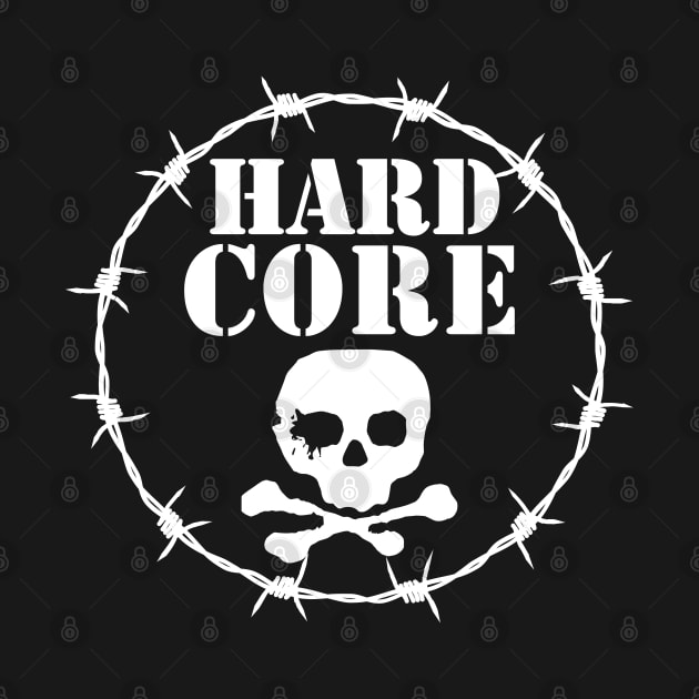 Hardcore skull white by Brand X Graffix