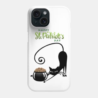 St Patrick's crypto cat Phone Case