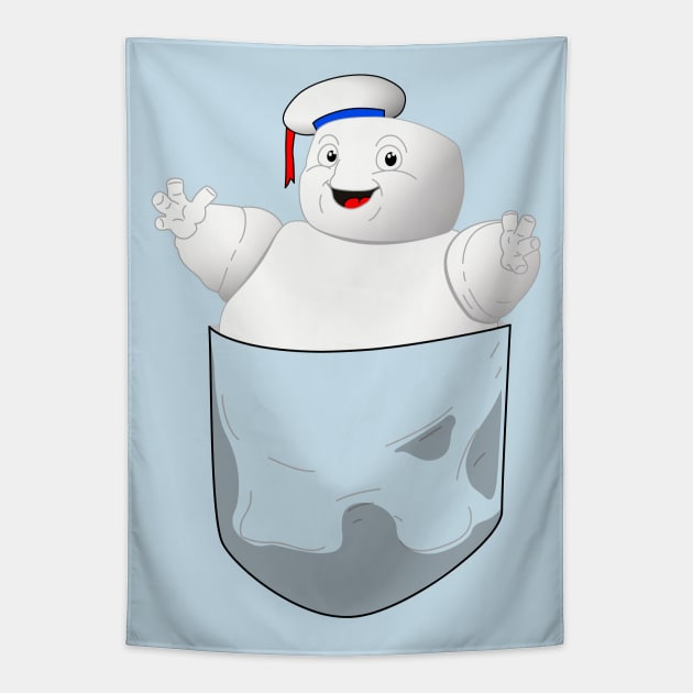 Ghostbusters Pocket Puft Tapestry by deancoledesign