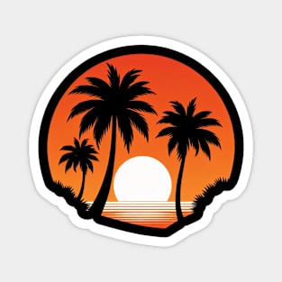 Palm Tree Sunset Magnet