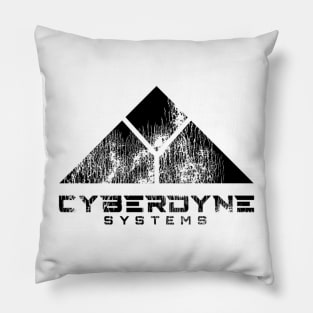 Worn Cyberdyne Logo (Black) Pillow