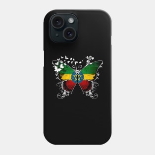 Ethiopia Flag Butterfly Phone Case