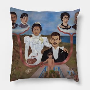 My Grandparents, My Parents, and I - Frida Kahlo Pillow