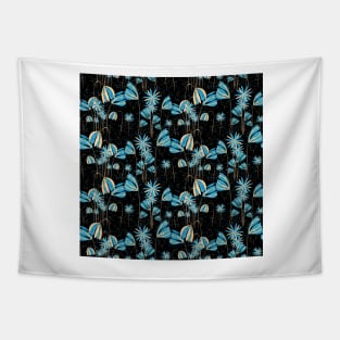 Crazy Daisies blue Tapestry