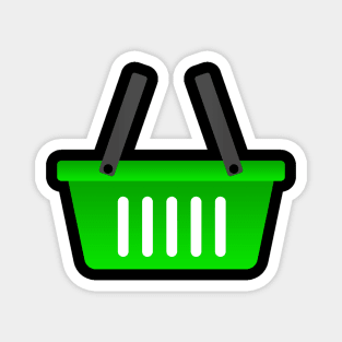 Shopping basket icon. Magnet