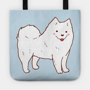 Cute cartoon samoyed dog Tote