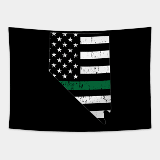 Nevada Thin Green Line Military and Border Patrol Shirt Tapestry