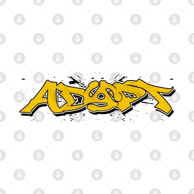 Adapt 45 (yellow with black splatter) by Nostalgink