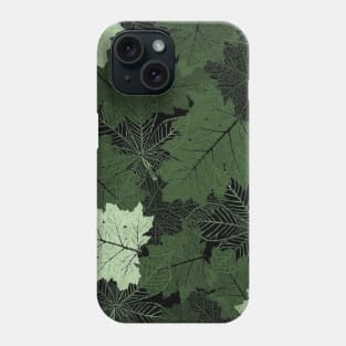 Autumn season mood - fallen leaves graphic design Phone Case