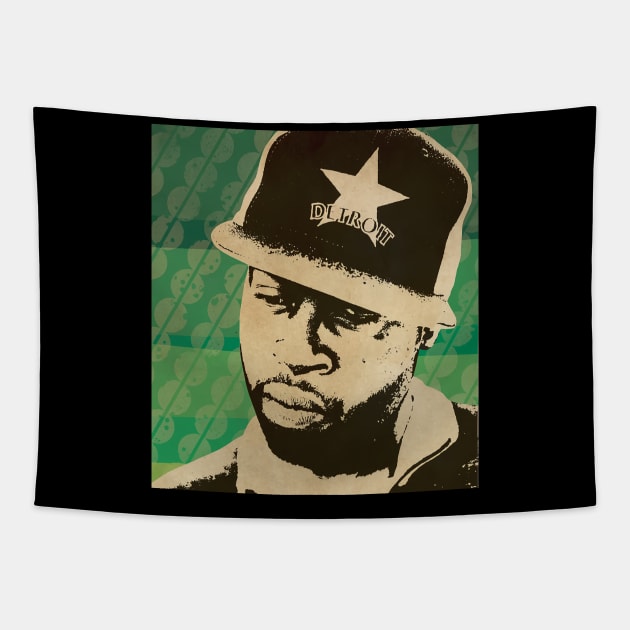 J Dilla // Retro Poster Hiphop Tapestry by kulinermodern