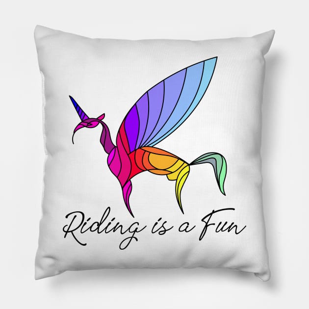 Riding is a fun Pillow by Design4Wizard