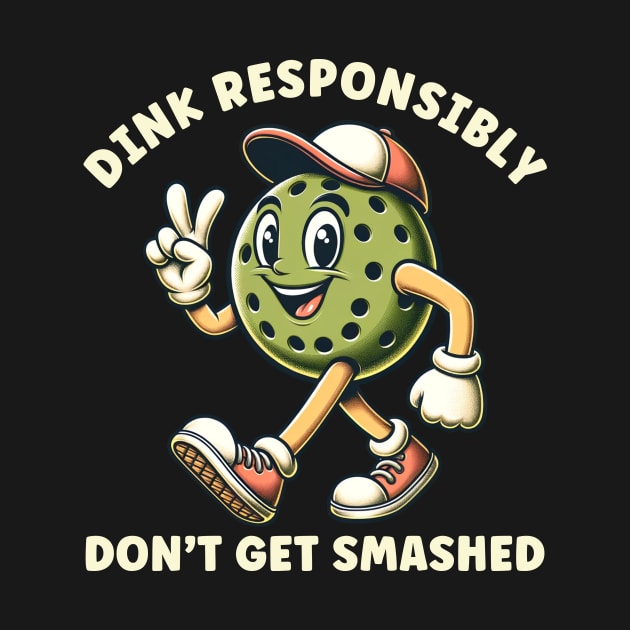 Pickleball Dink Responsibly Funny Pickleball Player Men by Dr_Squirrel