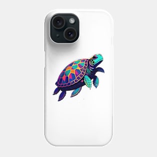 Psychedelic Six-Fin Sea Turtle Phone Case